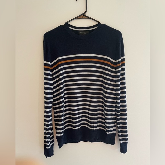 Banana Republic Men’s Striped Sweater- Medium - Picture 1 of 3